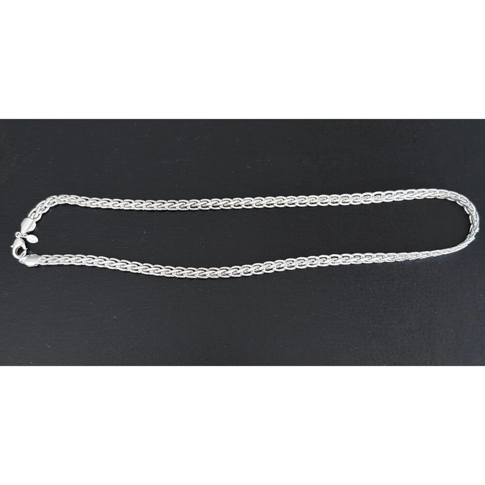 Silver Plated Lind Large Chain Link Necklace 22in